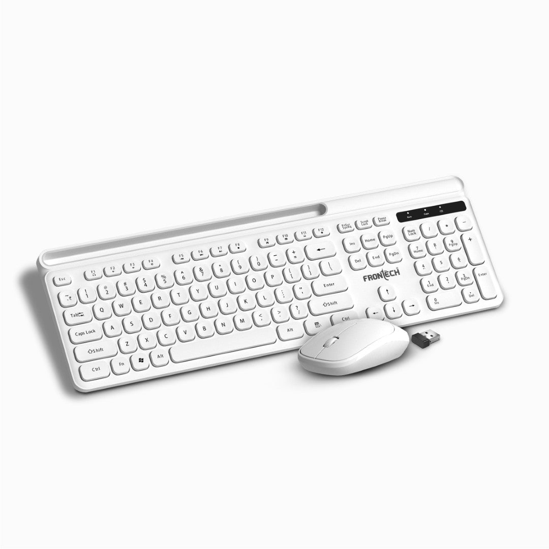 Frontech Wireless Keyboard & Mouse Combo|104 Key Layout|2.4Ghz|1200 DPI|3 button wireless mouse|1 Year Warranty Frontech Wireless Keyboard & Mouse Combo|104 Key Layout|2.4Ghz|1200 DPI|3 button wireless mouse|1 Year Warranty